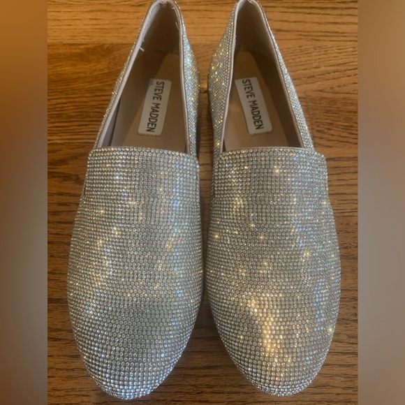 Steve Madden Smile Crystal Loafers - Picture 2 of 8